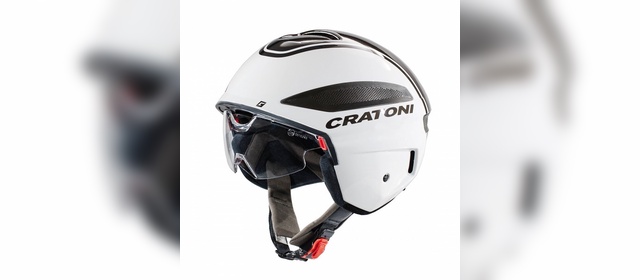 Cratoni Vigor Fahrradhelm Größe M - Weiß, Mit Visier & Belüftung