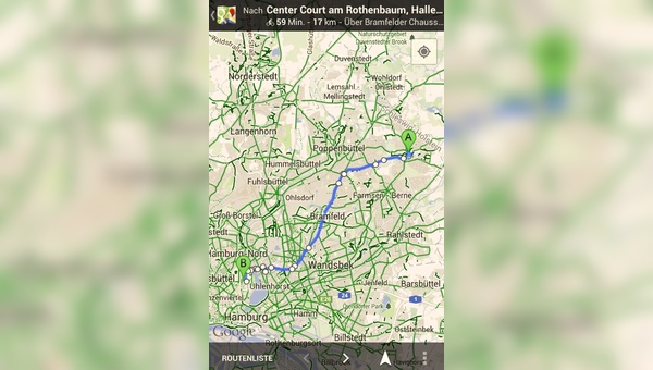Google Maps startet mit Fahrradrouting