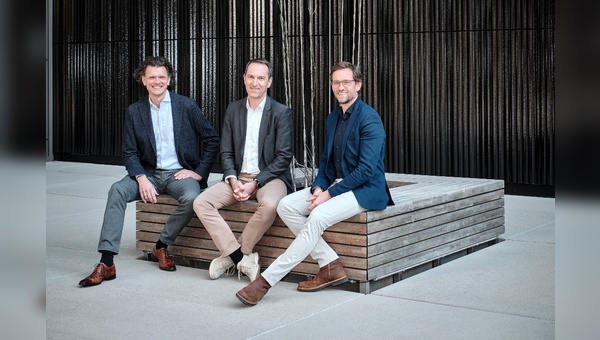 Holger Tumat (CEO JobRad Holding AG), Reiner Heine (CFO JobRad Holding AG) und Ulrich Prediger (JobRad-Gründer und Aufsichtsratsmitglied).