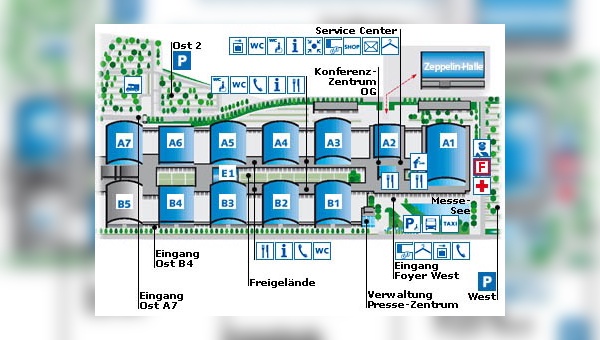 Die im Bau befindliche Halle A7 kann bereits bei der Eurobike 2008 genutzt werden.