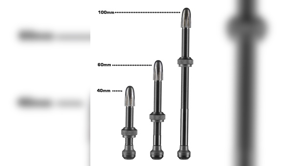 Wie die Orgelpfeifen: Tubless-Ventile in drei Längen.