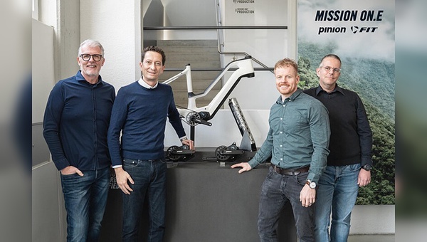 Foto: Rotax Bike Technology - Das Führungsteam von Rotax Bike Technology mit (von links) CSO Thomas Raith, CEO Fouad Bennini, Interim-CTO Manuel Bracher und CFO Heiko Schorr.