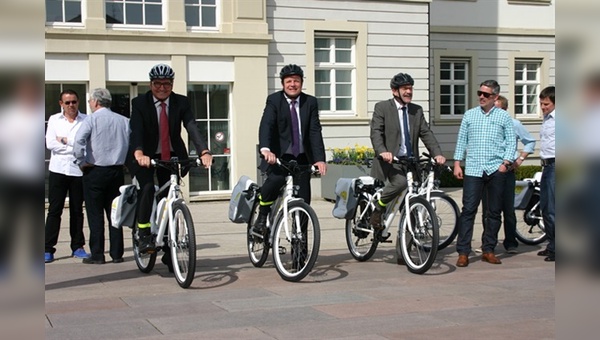 Das Ludwigsburg Bike wird der Stadtverwaltung vorgestellt