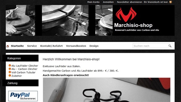 Der neue deutsche Onlineshop von Marchisio