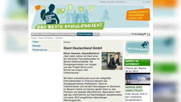 Fahrradhersteller Giant unterstützt Schulprojekt