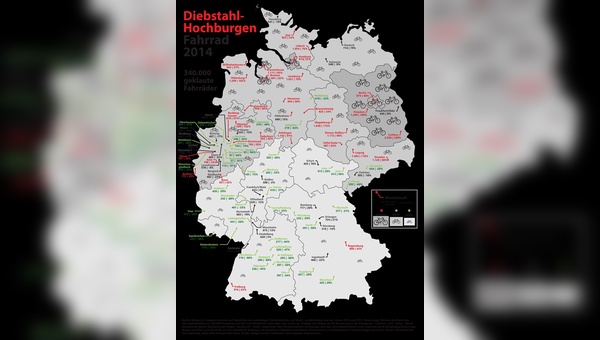 Fahrraddiebstahl in Deutschland 2014