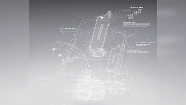 Angedeutete Skizze des neuen Bosch-Antriebs