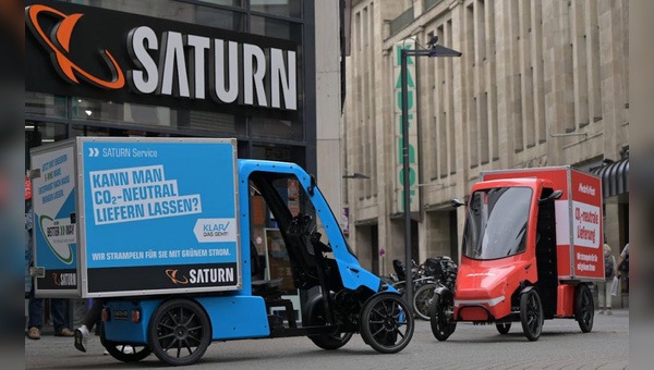 E-Cargobikes im Pilotprojekt beim Elektronik-Fachhändler