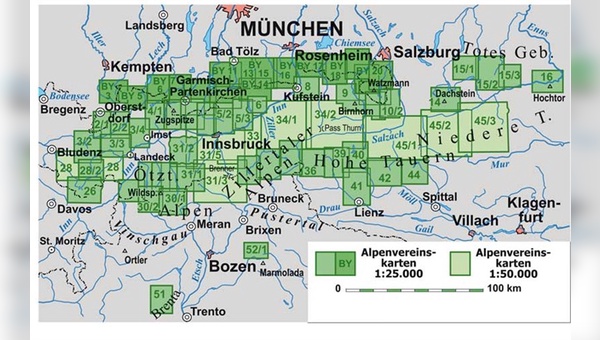 Die Alpenvereinskarten werden von Garmin neu aufgelegt.