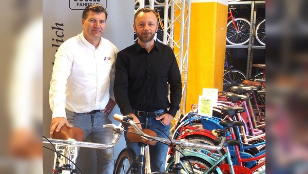 Axel Böse (links) und Matthias Wittich bringen die Bike-Ordertage in den Süden.