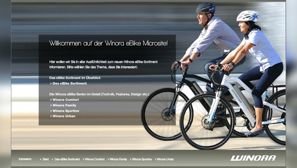 Neue Microsite für das E-Bike-Sortiment