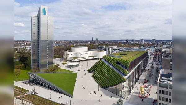 Foto: Cyclingworld Europe - der Urban Hub wird in der Düsseldorfer Innenstadt installiert. 