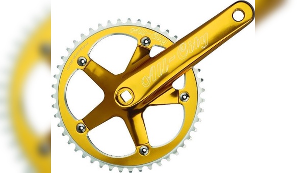 All City 612 Track Cranks Gold