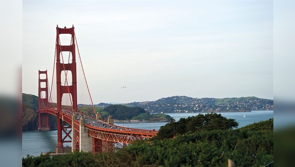 Die Golden Gate Bridge: weltbekanntes Denkmal – und für Abertausende Fahrradpendler täglicher Streckenabschnitt auf dem Weg ins Büro.