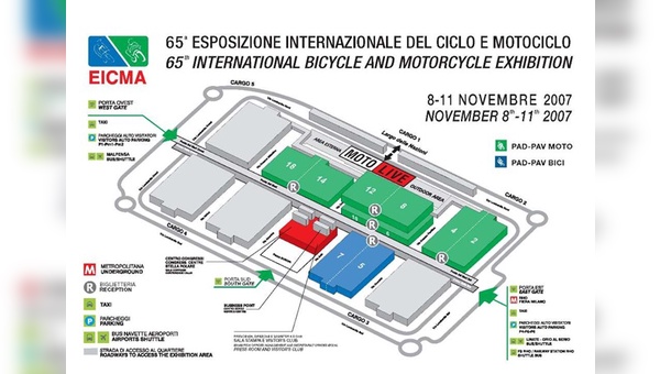 Der Fahrradteil der EICMA findet in diesem Jahr in den Hallen 5 und 7 statt.