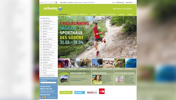 Neue Website von Sporthaus Schuster