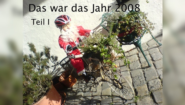 Weihnachtsmann auf dem Fahrrad: Gesehen in Landsberg am Lech