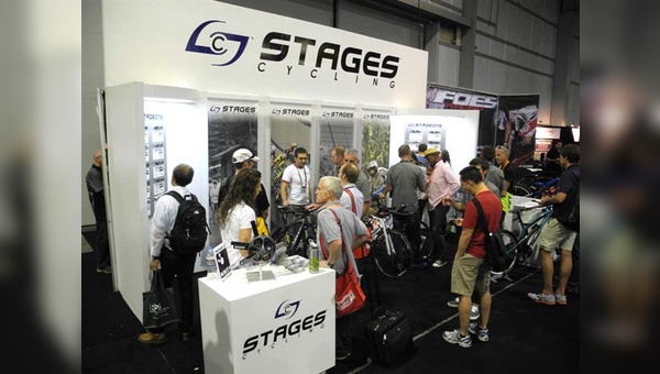 Der Stand von Stages Cycling auf der Interbike war meist von Fachbesuchern umlagert.