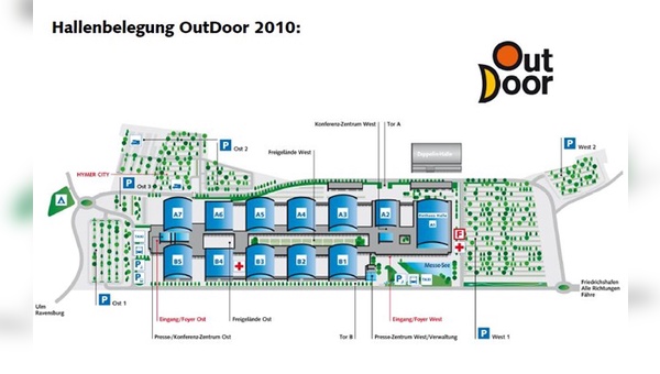 Hallenplan für die OutDoor 2010