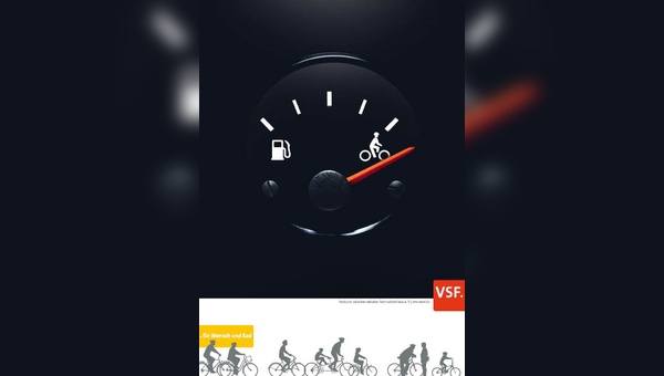 Die Botschaft ist eindeutig: Der Zeiger steht auf Radfahren!