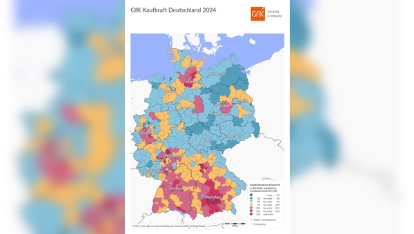 Die Verteilung der Kaufkraft in Deutschland ist sehr unterschiedlich.