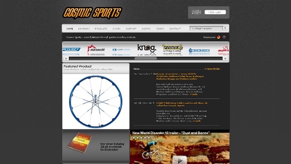 Neue Website von Cosmic Sports