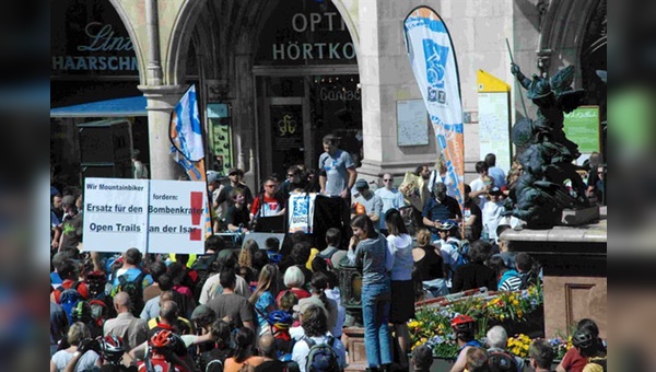 Stefan Herrmann war einer der Redner bei der Biker-Demo in München