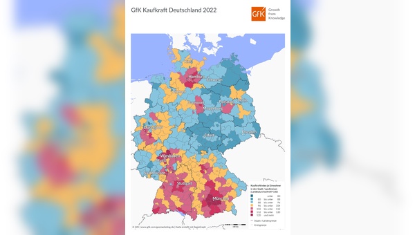Verteilung der Kaufkraft in Deutschland