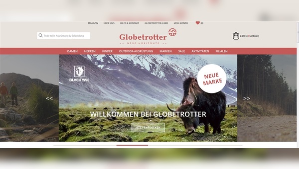 Globetrotter hat den Webshop modernisiert.
