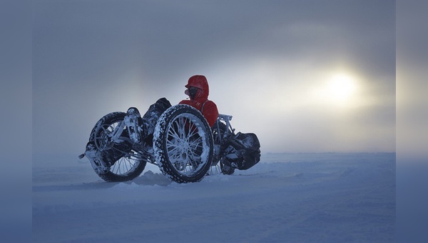 Auf dem Weg zum Südpol mit einem Spezial-Trike