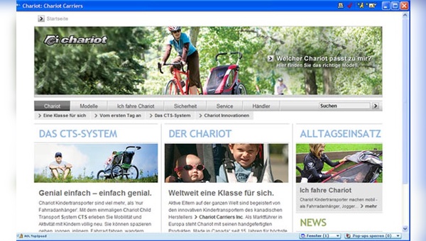 Zwei plus zwei: Eigener Webauftritt für Chariot geht online.