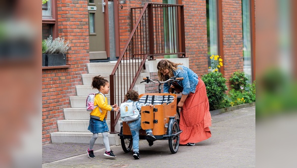 Ein Lastenrad der Firma Babboe