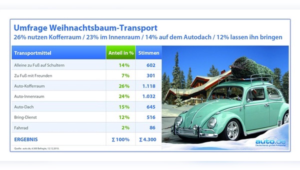 Weihnachtsbaumtransport