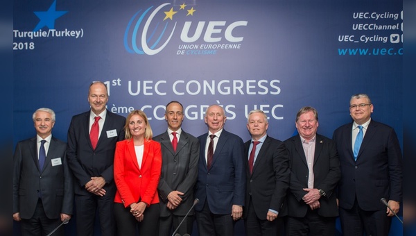 Der Vorstand des Europäischen Radsportverbandes UEC am 11.03.2018 in Istanbul