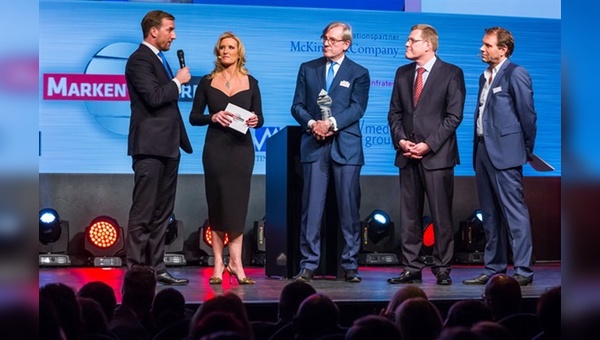 Helge von Fugler (Geschäftsführender Gesellschafter EBIKE), Claudia Kleinert, Wolfgang Momberger (Geschäftsführender Gesellschafter EBIKE), Christian Thunig (Mitglied der Chefredaktion absatzwirtschaft), Peter Rütten