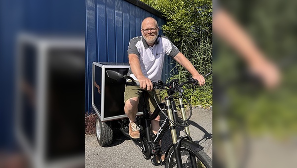Foto: Youmo AG - Philip Douglas schiebt beim Lastenradhersteller im Vertrieb an. 