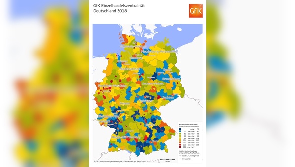 Einzelhandelszentralität in Deutschland 2018
