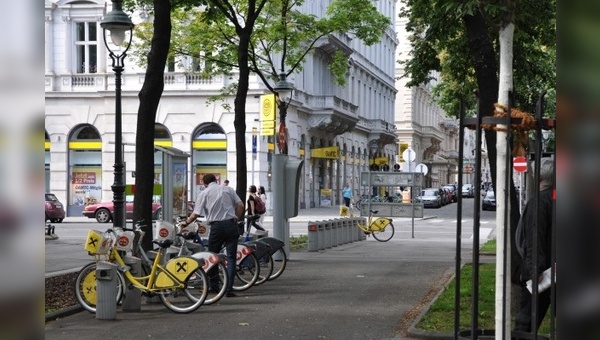Fahrradverleihsysteme prägen schon viele Stadtbilder in Europa