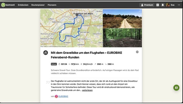 Erleichterte Tourenplanung rund um die Eurobike in Frankfurt