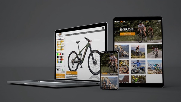 Die neu augezogene Website mit Bike-Konfigurator