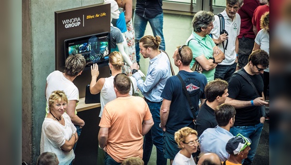 Das Dealer Center war beim Haibike-Launch in Schweinfurt oft dicht von den Handelspartnern umlagert.