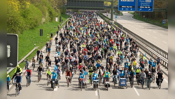 Demonsrieren auf und für das Fahrrad - hier im vergangenen Jahr bei der ADFC-Sternfahrt in München.