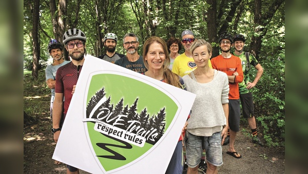 Die Redaktionsteams von Bike, Freeride und EMTB stehen hinter der Kampagne "Love Trails - respect rules".