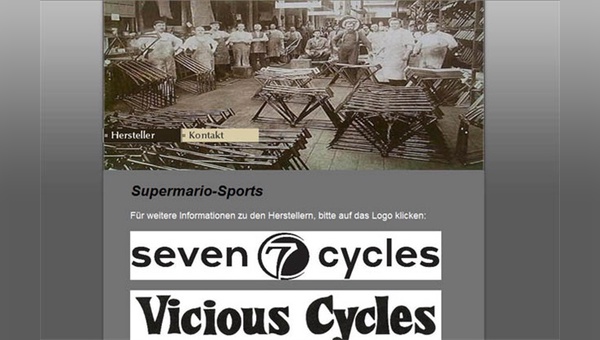 Das Portal zu den Marken Seven Cycles und Vicious Cycles