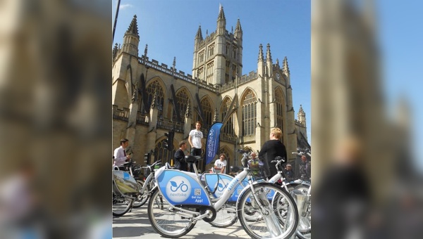 Die Räder von nextbike können künftig auch in Bath (Westengland) ausgeliehen werden.