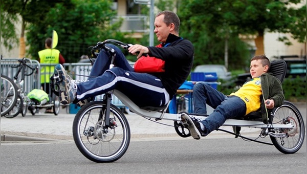 Auf dem Parcours können Spezialräder ausgiebig getetste werden.