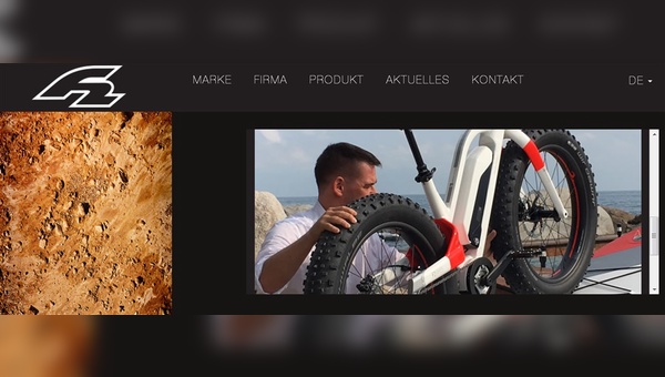 Auf einer eigenen Website wird das F2-E-Bike angekündigt.