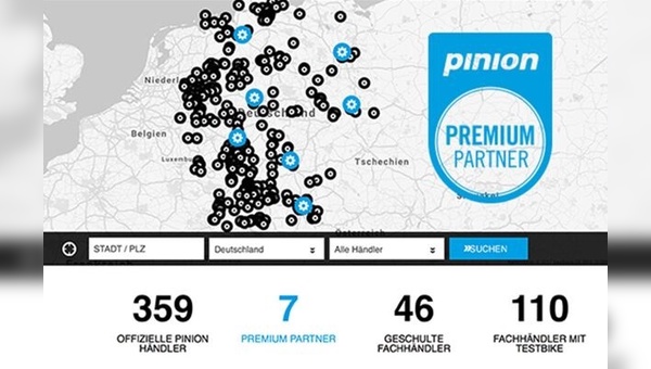 Sieben Fachhändler sind zum Start Pinion-Premium-Partner