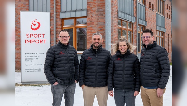Die personelle Verstärkung bei Sport Import, von links: Maik Willenbring, Janis Schulz, Senta Hartmann und Christoph Mailer.