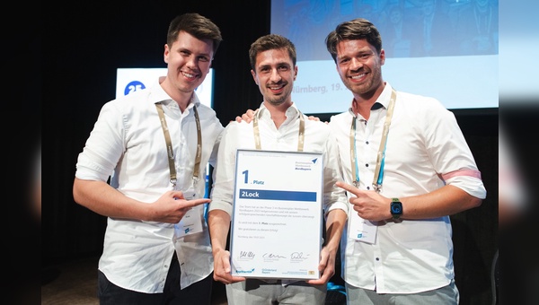 Die Gründer der 2Lock GmbH erreichen Platz 1 beim Wettbewerb BPWN der BayStartUp GmbH
